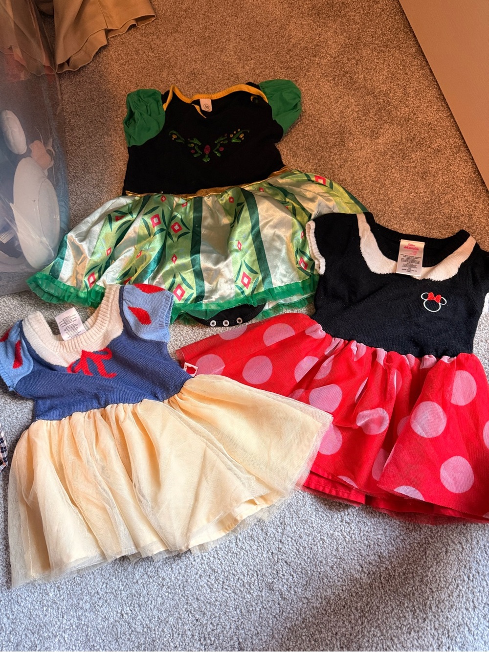 Disney Princess Navy Knit Dress with Cream Trim and Red Accent